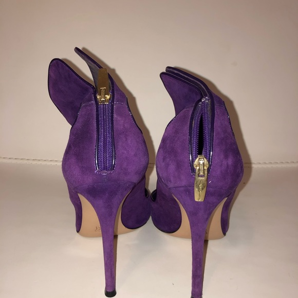 Gianvito Rossi Purple Suede Heels Size $39 $1295 - Picture 2 of 7